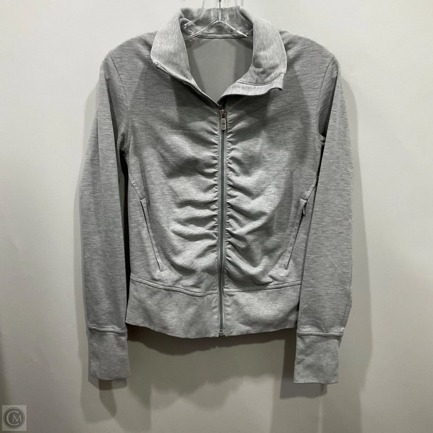 Athletic Jacket By Lululemon In Grey, Size: 6