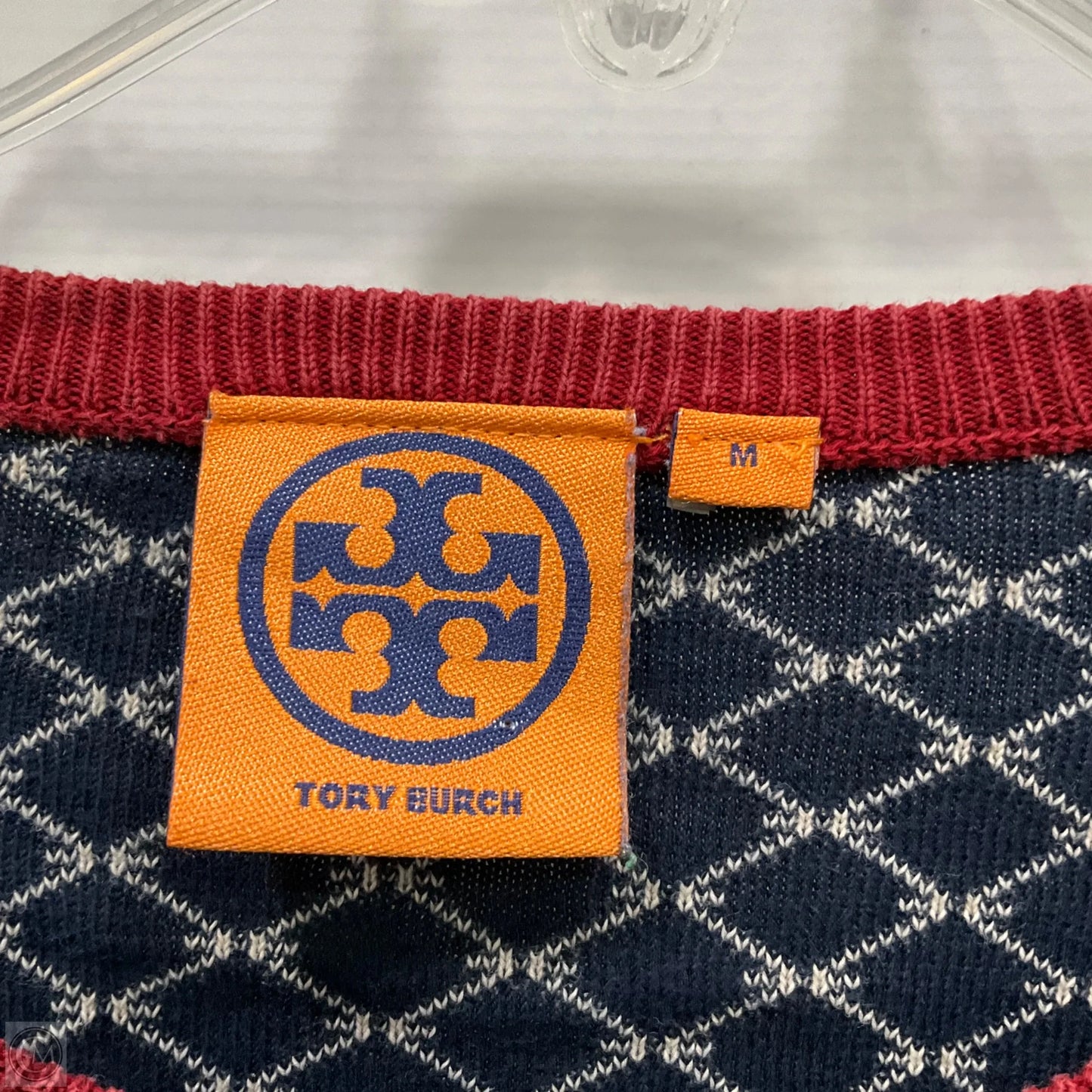 Sweater Cardigan Designer By Tory Burch In Multi-colored, Size: M