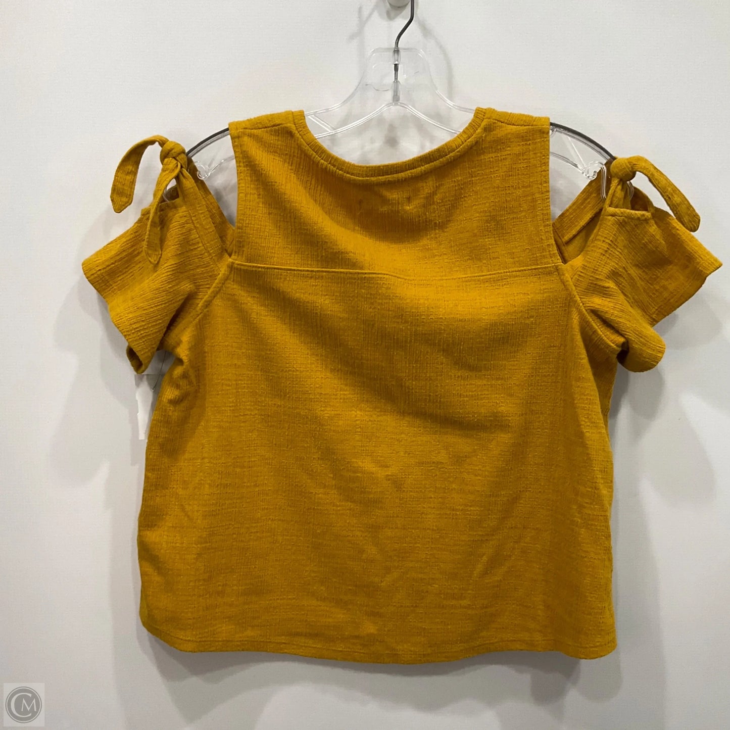 Top Short Sleeve By Madewell In Yellow, Size: S