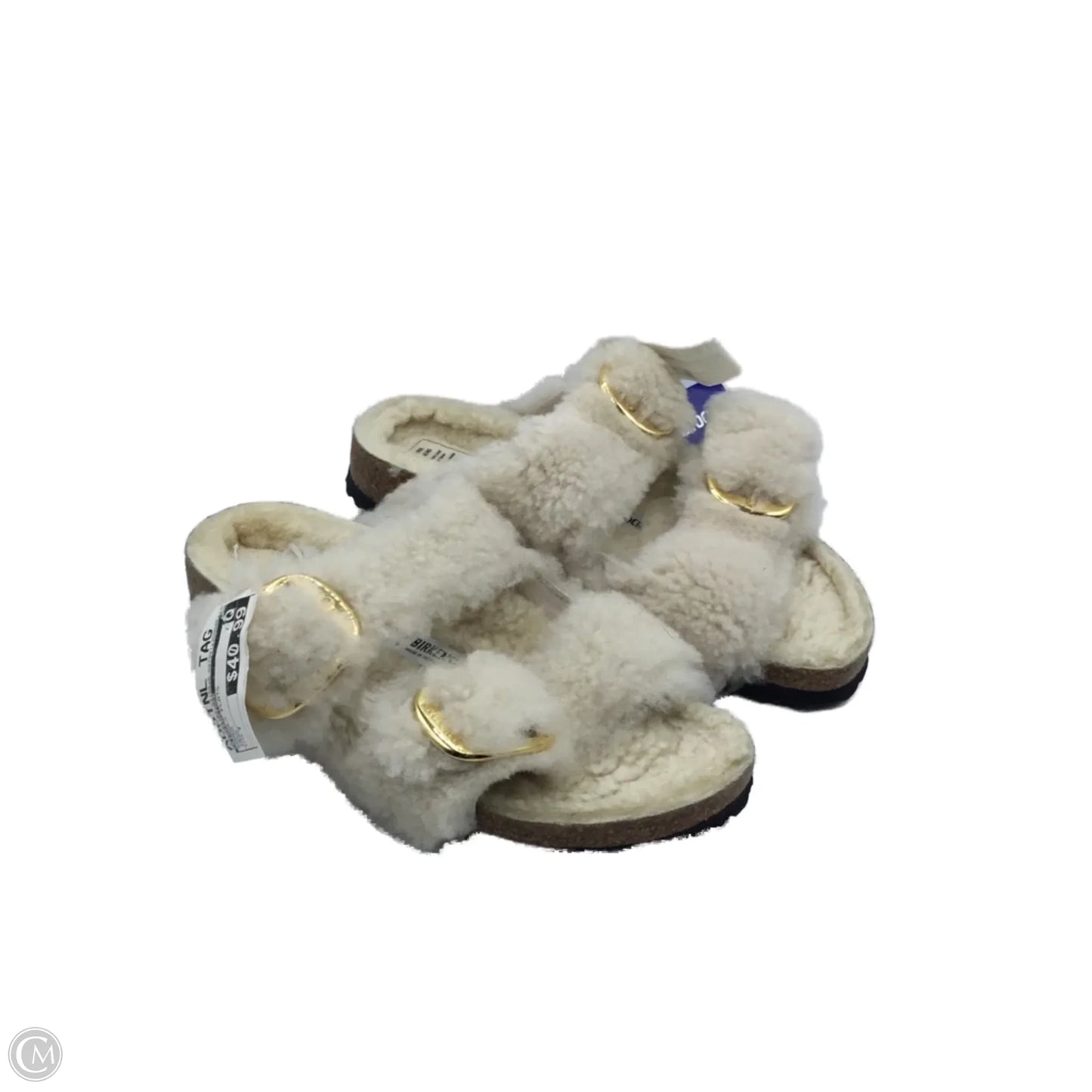 Sandals Flats By Birkenstock In Cream, Size: 7