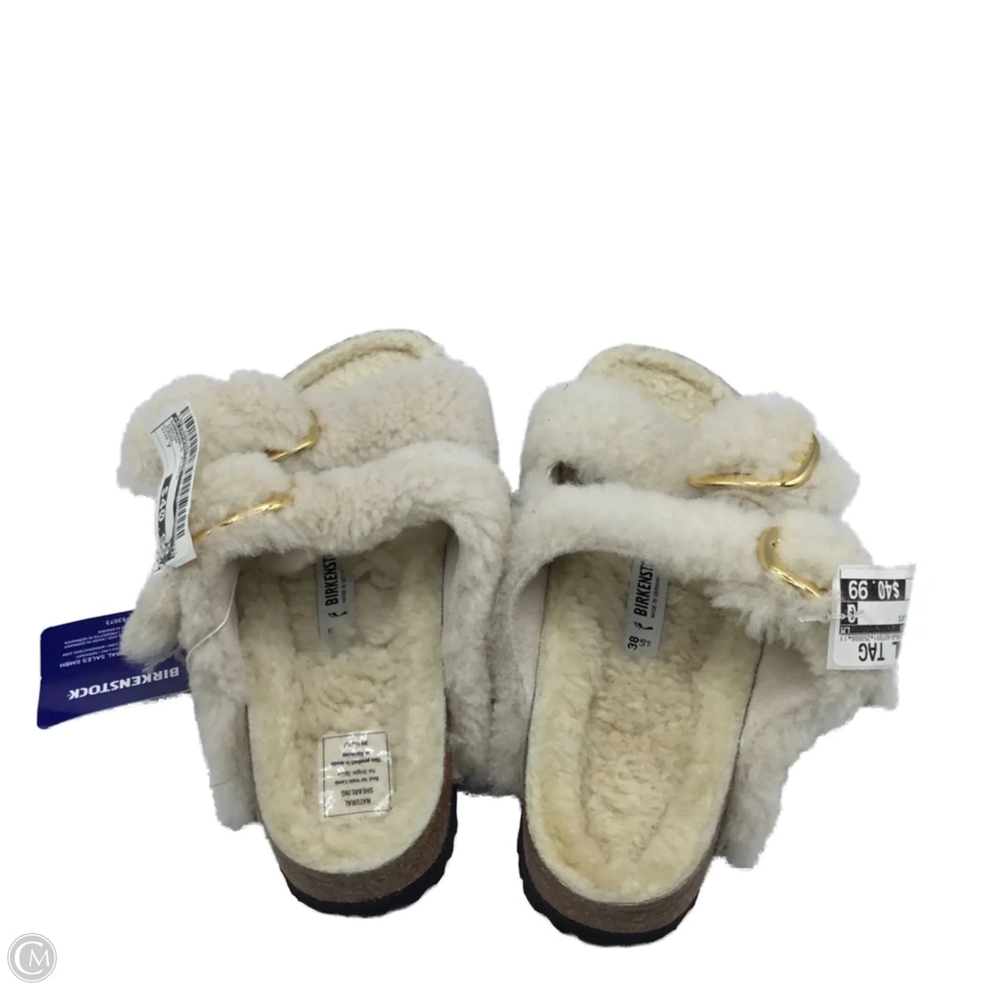 Sandals Flats By Birkenstock In Cream, Size: 7