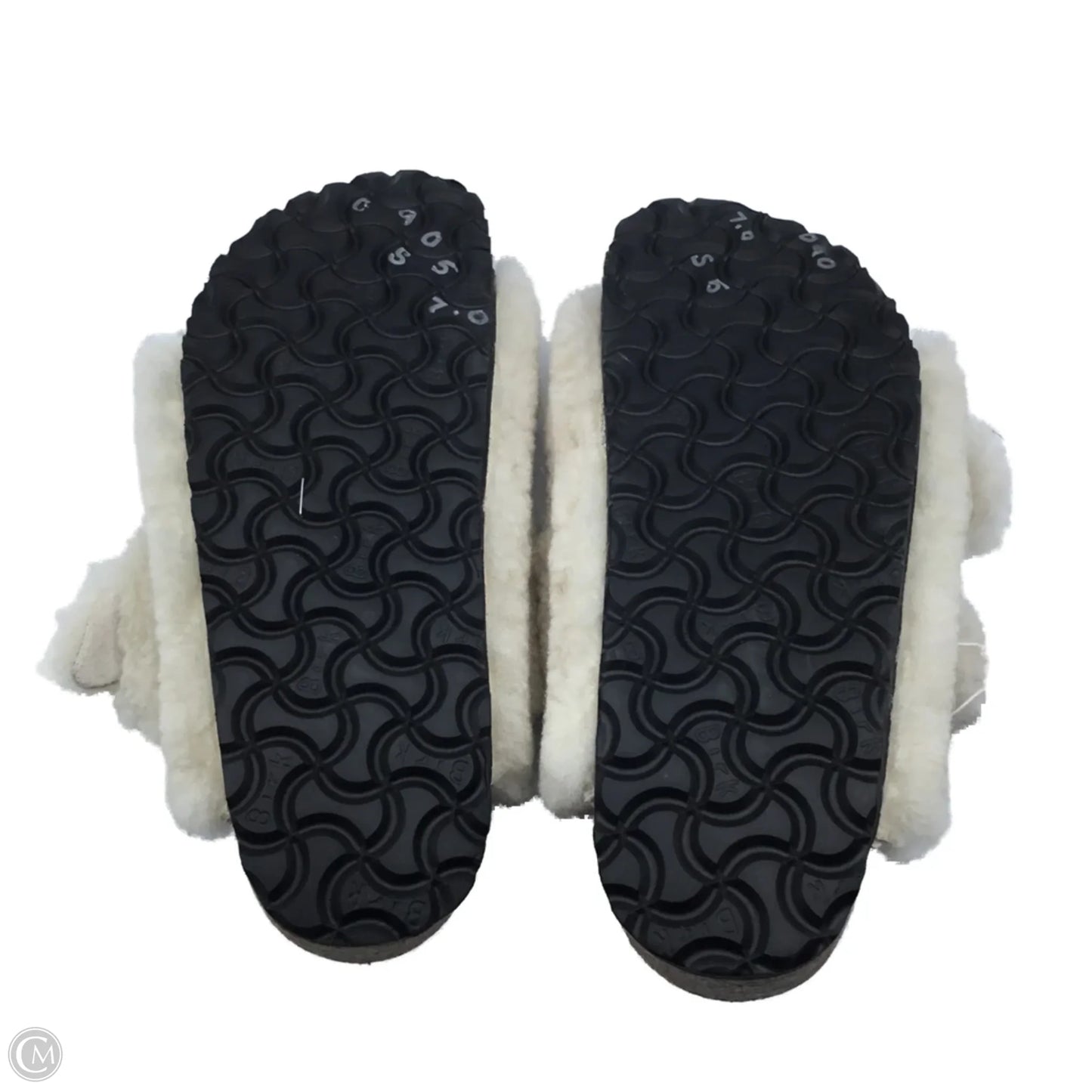 Sandals Flats By Birkenstock In Cream, Size: 7