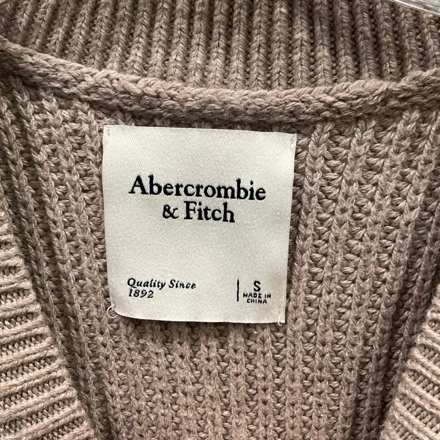 Vest Sweater By Abercrombie And Fitch In Taupe, Size: S