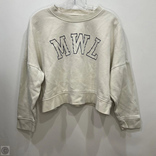 Sweatshirt Crewneck By Madewell In Cream, Size: Xl