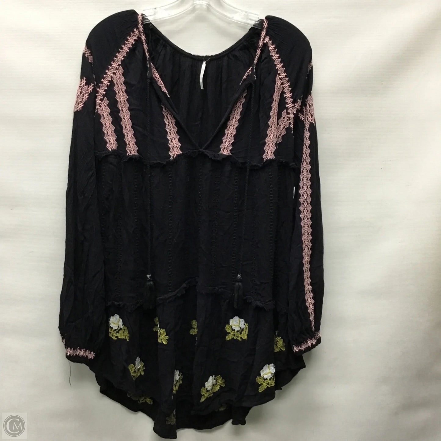 Top Long Sleeve By Free People In Black, Size: S