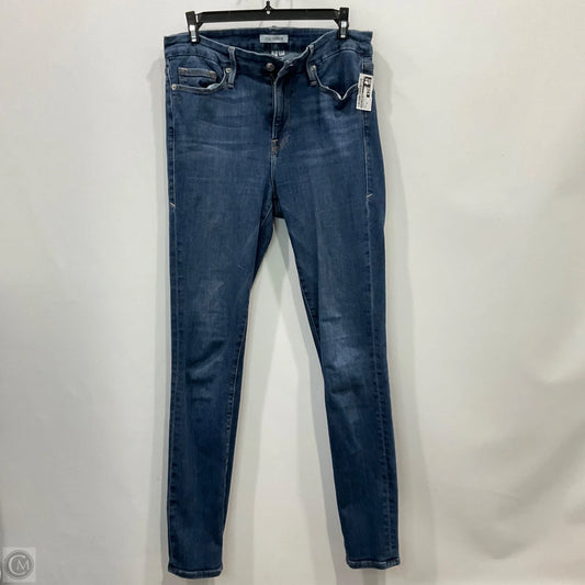 Jeans Skinny By Good American In Blue Denim, Size: 10