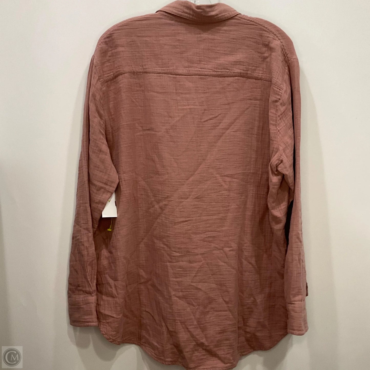 Top Long Sleeve Basic By Madewell In Dusty Pink, Size: M