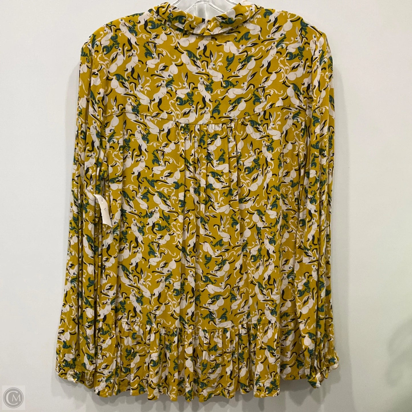 Blouse Long Sleeve By Maeve In Yellow, Size: M