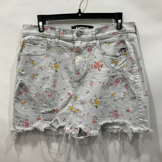 Floral Print Skirt Mini & Short Express, Size 4