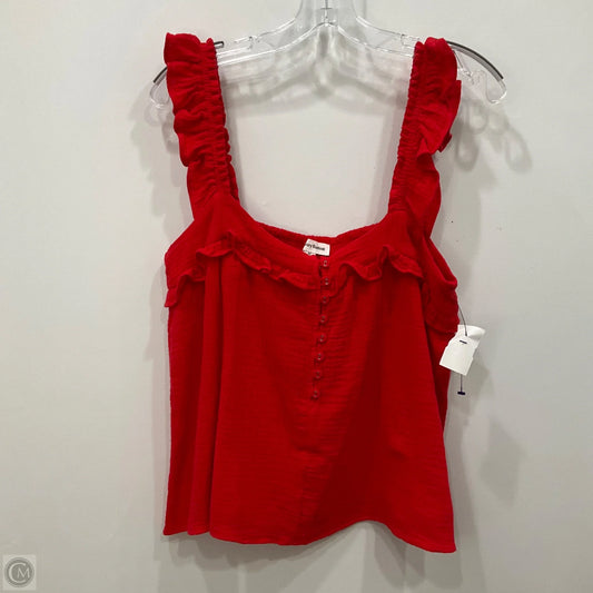 Blouse Sleeveless By Newbury Kustom In Red, Size: M