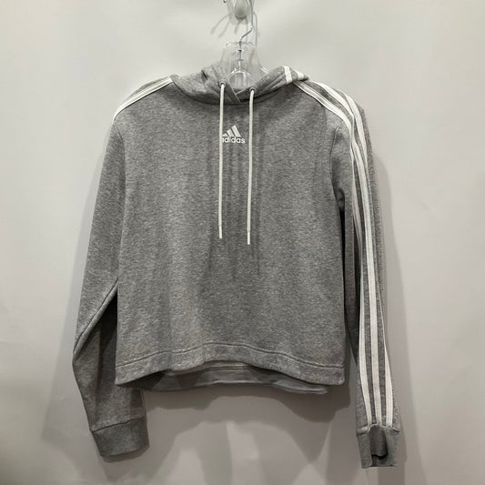 Grey Athletic Sweatshirt Hoodie Crewneck Adidas, Size M