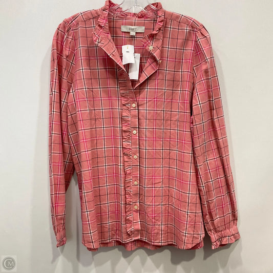 Top Long Sleeve By Loft In Pink, Size: M