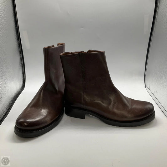 Boots Ankle Flats By Frye In Brown, Size: 8.5