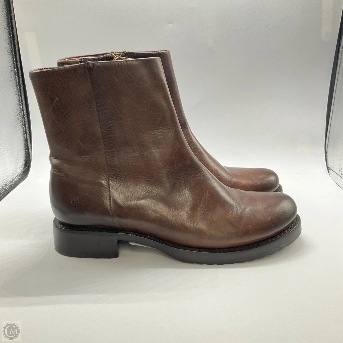 Boots Ankle Flats By Frye In Brown, Size: 8.5