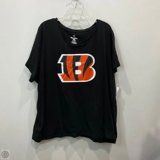 Top Short Sleeve Basic By Fanatics In Black, Size: 4x