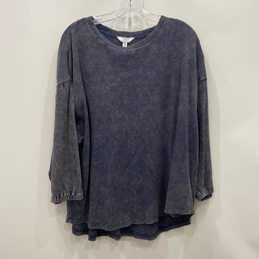 Top Long Sleeve By Time And Tru In Navy, Size: Xxl