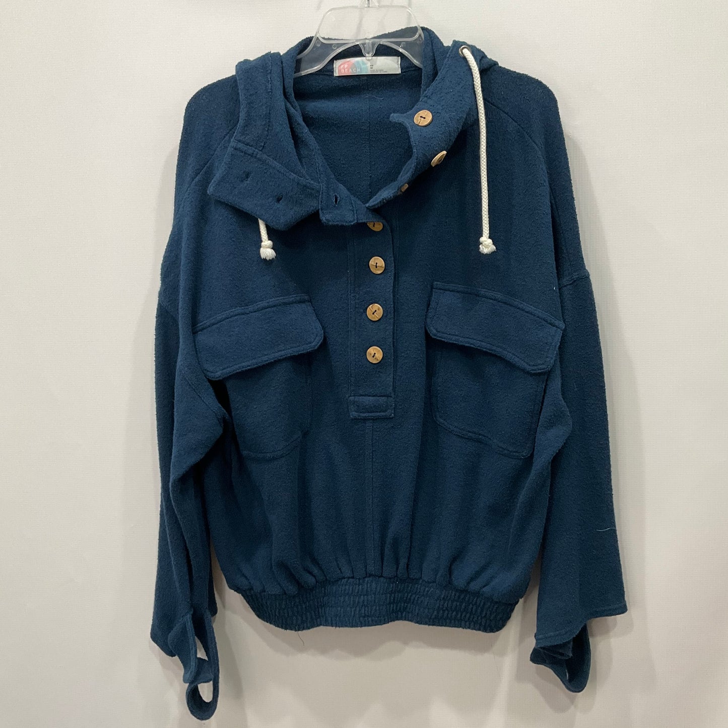 Sweatshirt Hoodie By Free People In Blue, Size: Xs