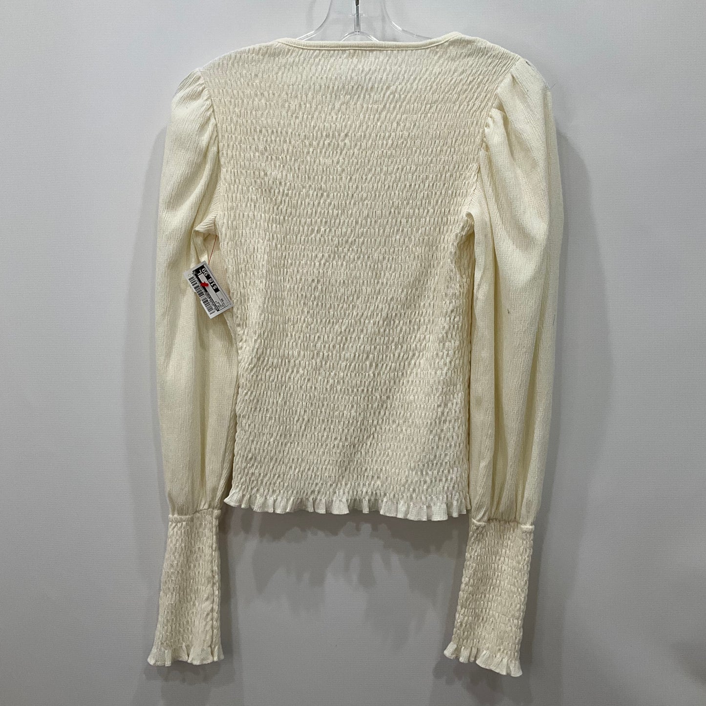 Top Long Sleeve By Anthropologie In Cream, Size: Xs