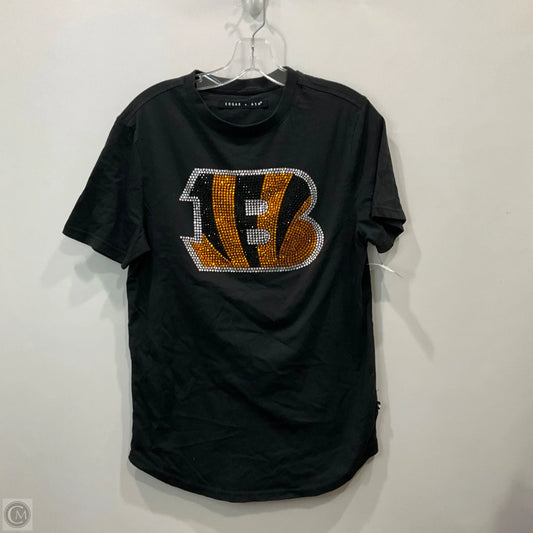 Top Short Sleeve By Edgar + Ash In Black & Orange, Size: S