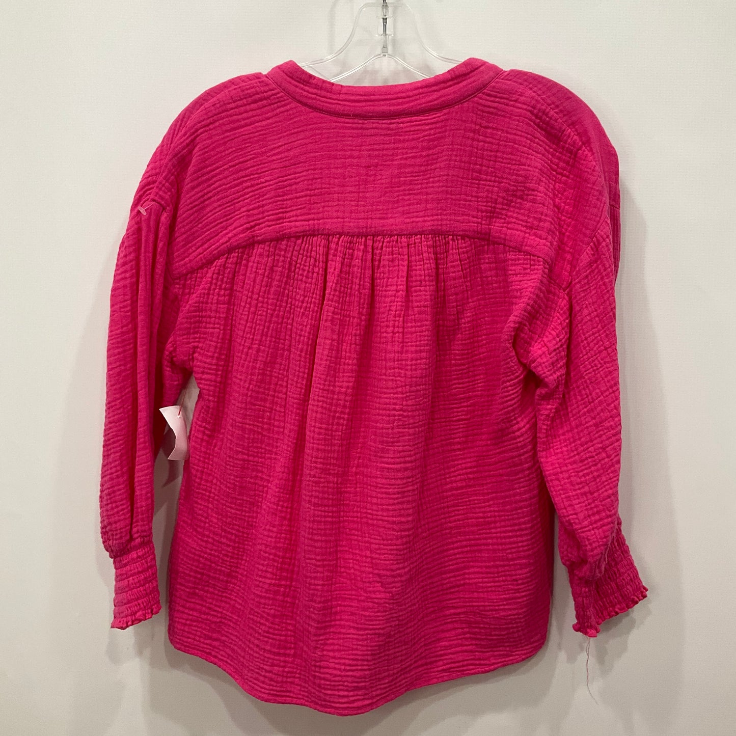 Top Long Sleeve By Evereve In Pink, Size: Xs