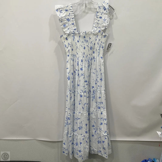 Dress Party Long By Hill House In Blue & White, Size: M