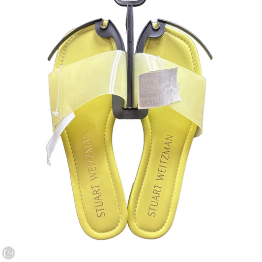 Sandals Designer By Stuart Weitzman In Yellow, Size: 6.5