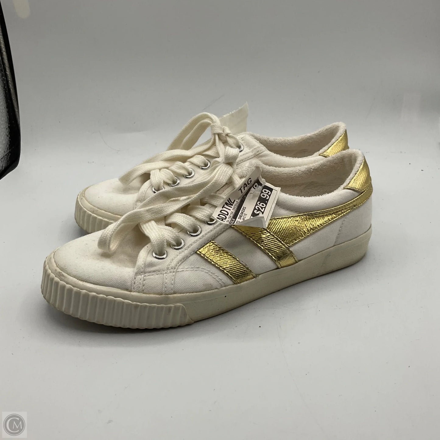 Shoes Sneakers By Gola In Gold & White, Size: 6