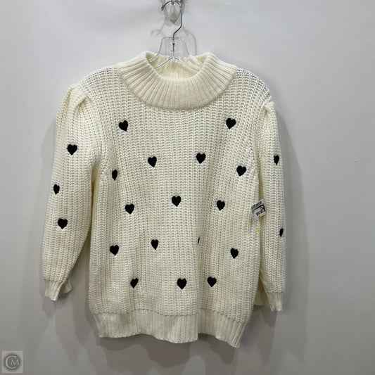 Sweater By Anthropologie In White, Size: L
