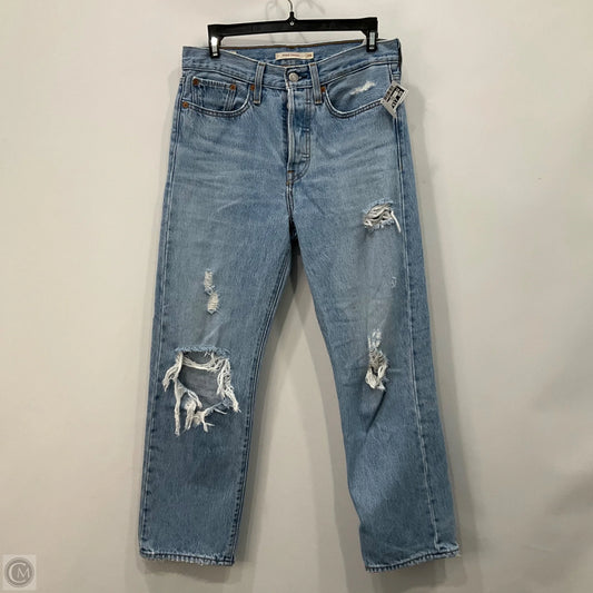 Jeans Straight By Levis In Blue Denim, Size: 6