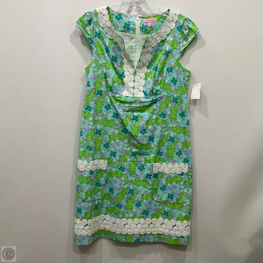 Dress Designer By Lilly Pulitzer In Blue & Green, Size: 4