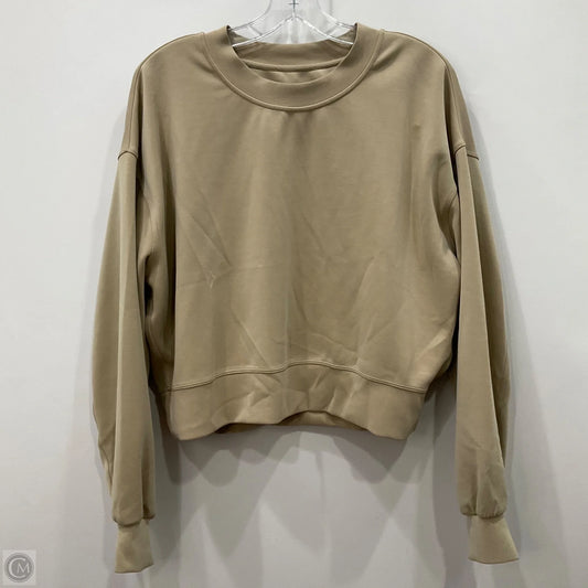 Athletic Sweatshirt Crewneck By Lululemon In Beige, Size: 8
