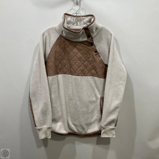 Jacket Fleece By Abercrombie And Fitch In Cream, Size: M