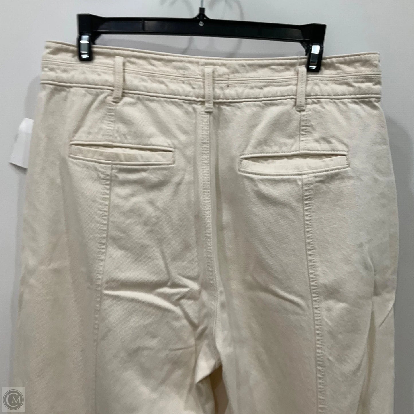 Pants Wide Leg By Ann Taylor In Cream Denim, Size: 8