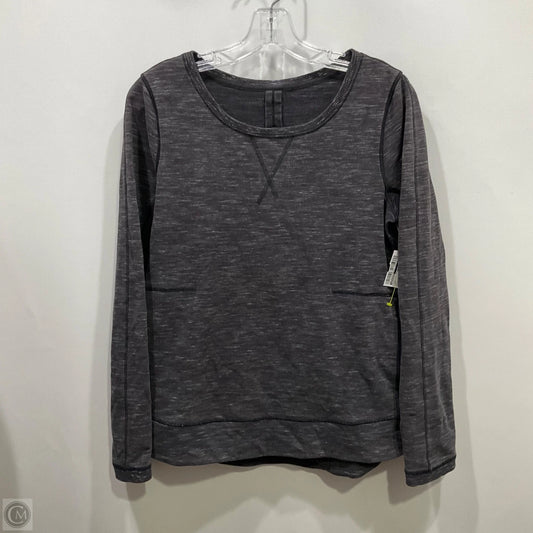 Athletic Top Long Sleeve Crewneck By Lululemon In Grey, Size: 8