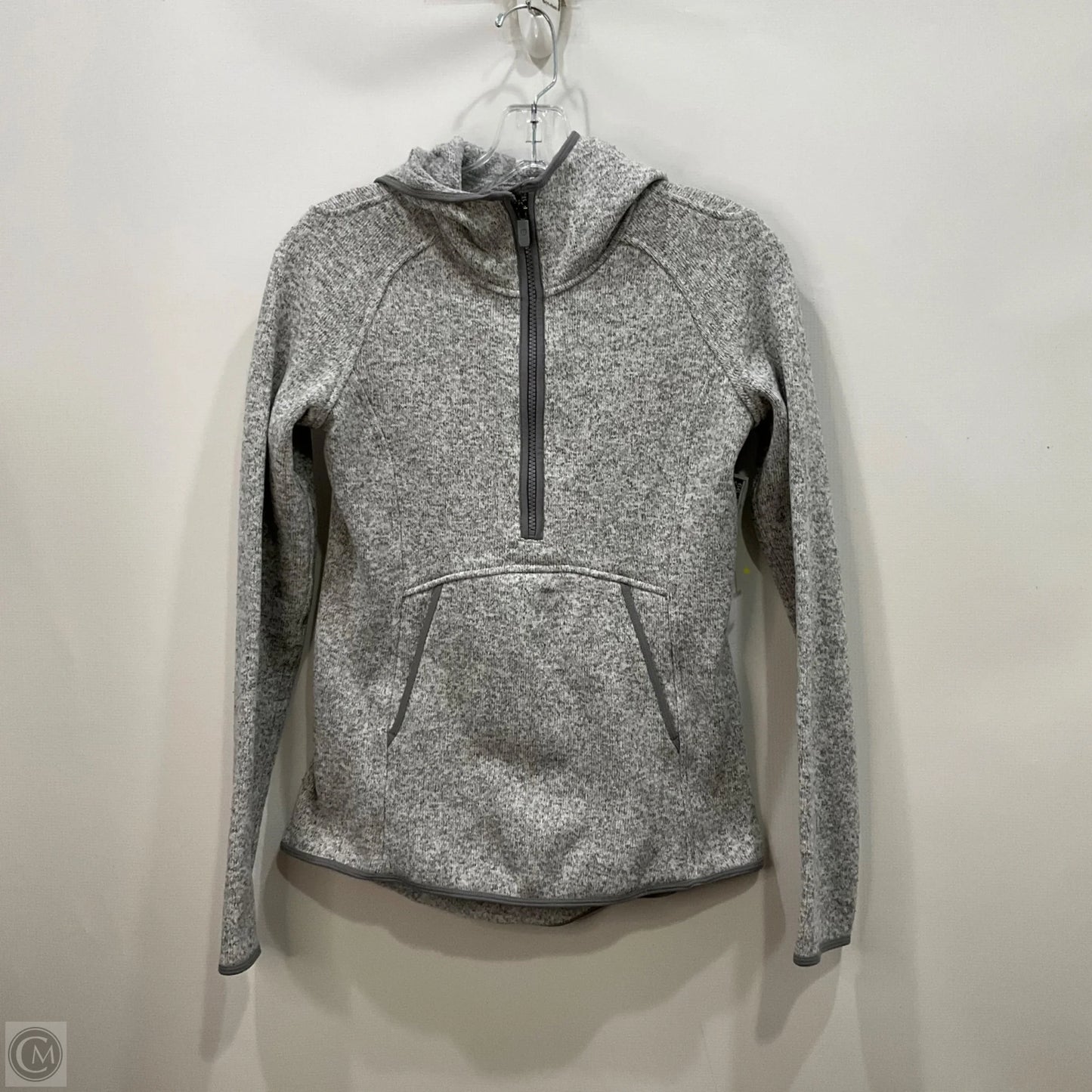 Athletic Sweatshirt Hoodie By Lululemon In Grey, Size: 4