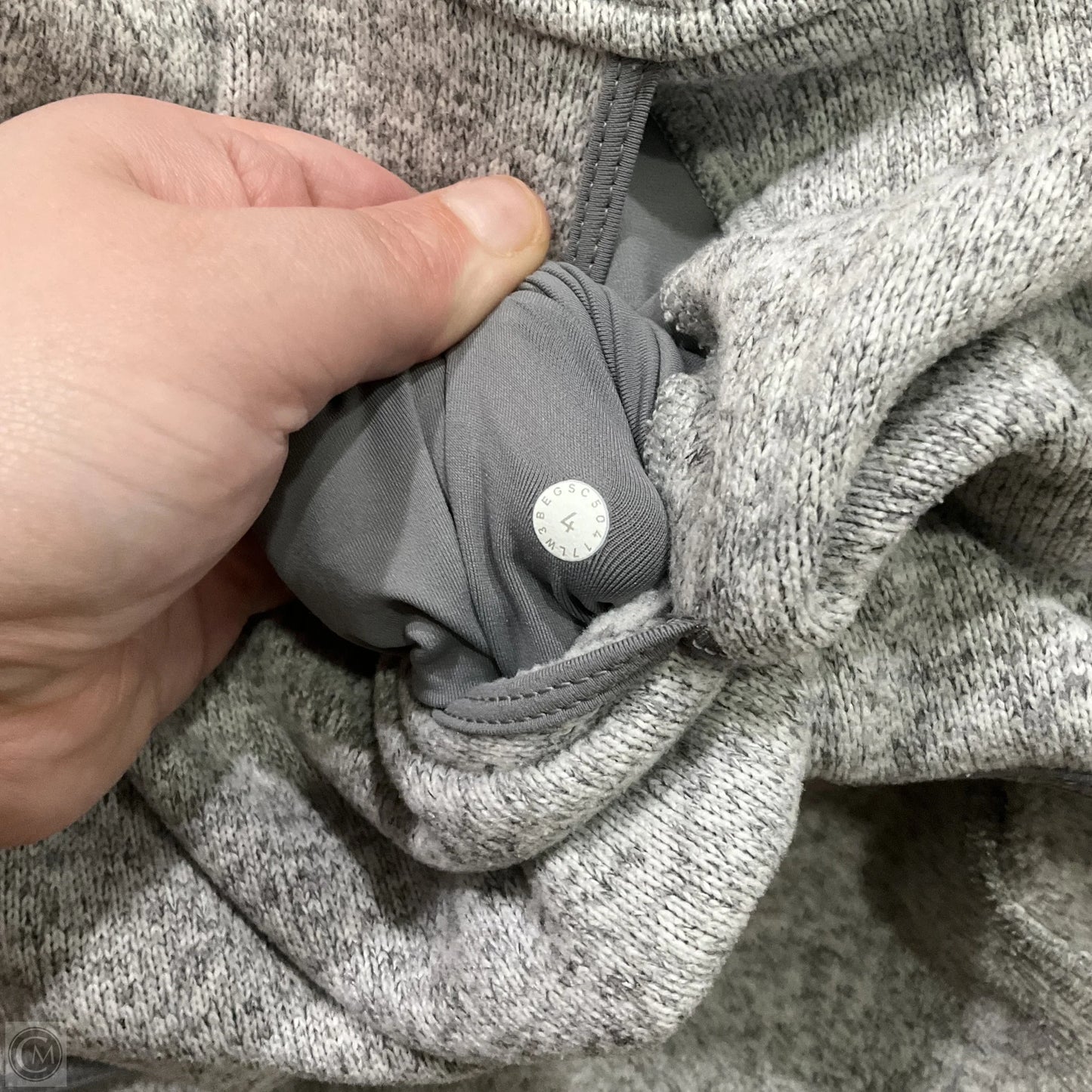 Athletic Sweatshirt Hoodie By Lululemon In Grey, Size: 4