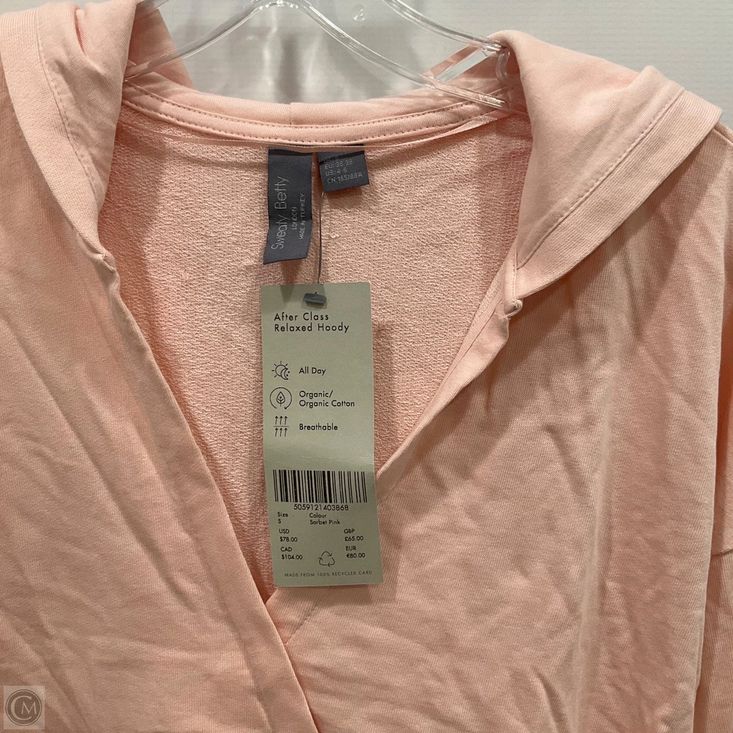 Sweatshirt Hoodie By Sweaty Betty In Pink, Size: S