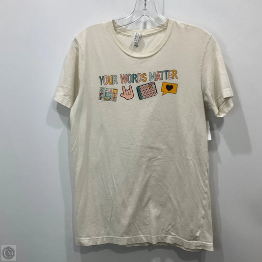 Top Short Sleeve Basic By Bella + Canvas In White, Size: M