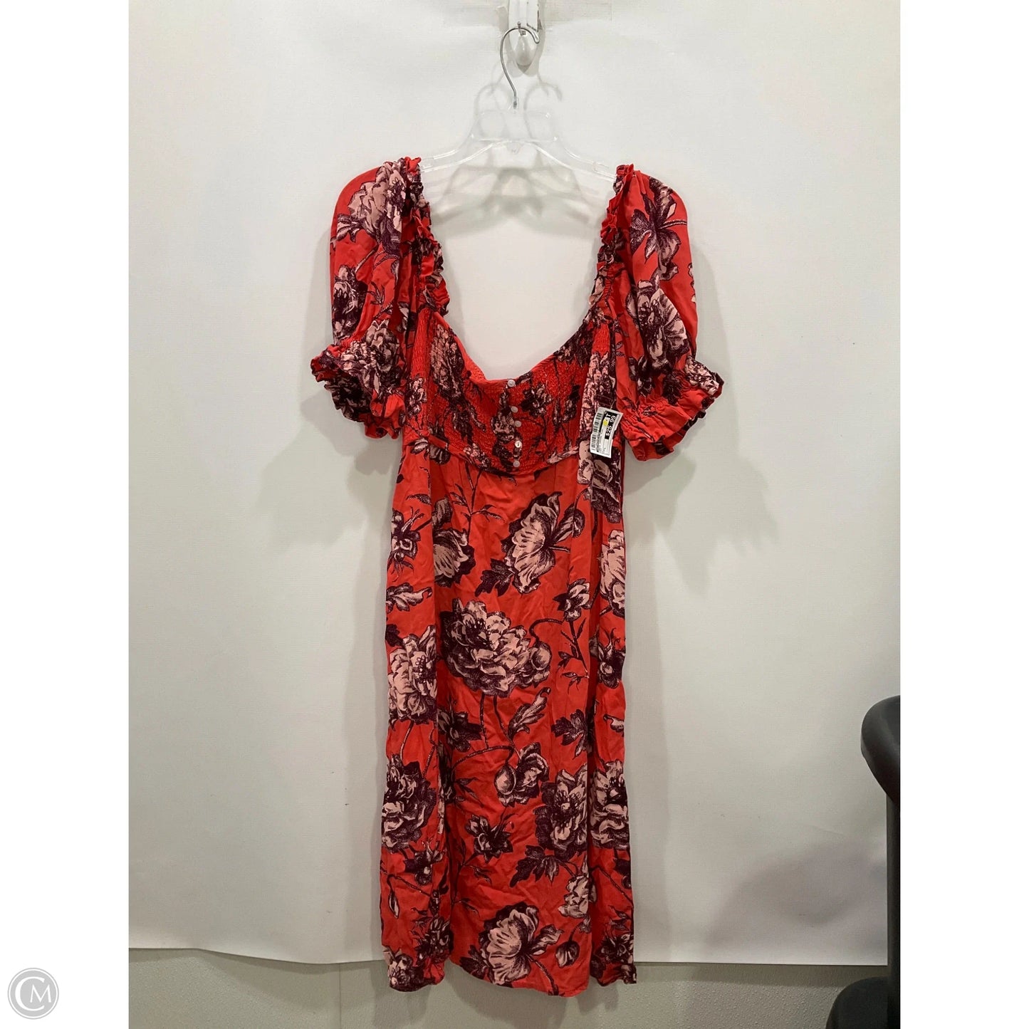 Dress Casual Midi By Anthropologie In Red, Size: L