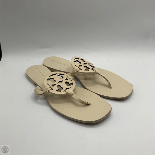Sandals Designer By Tory Burch In Cream, Size: 8