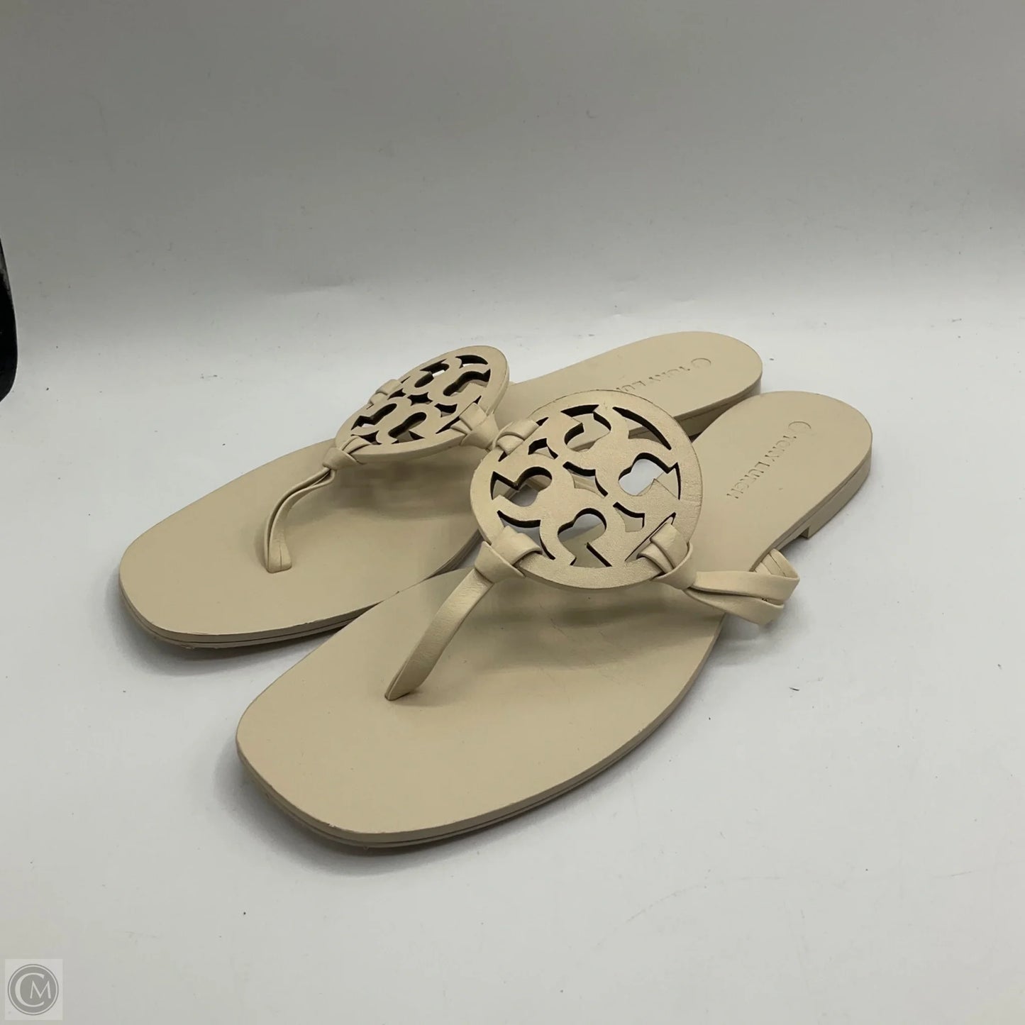 Sandals Designer By Tory Burch In Cream, Size: 8