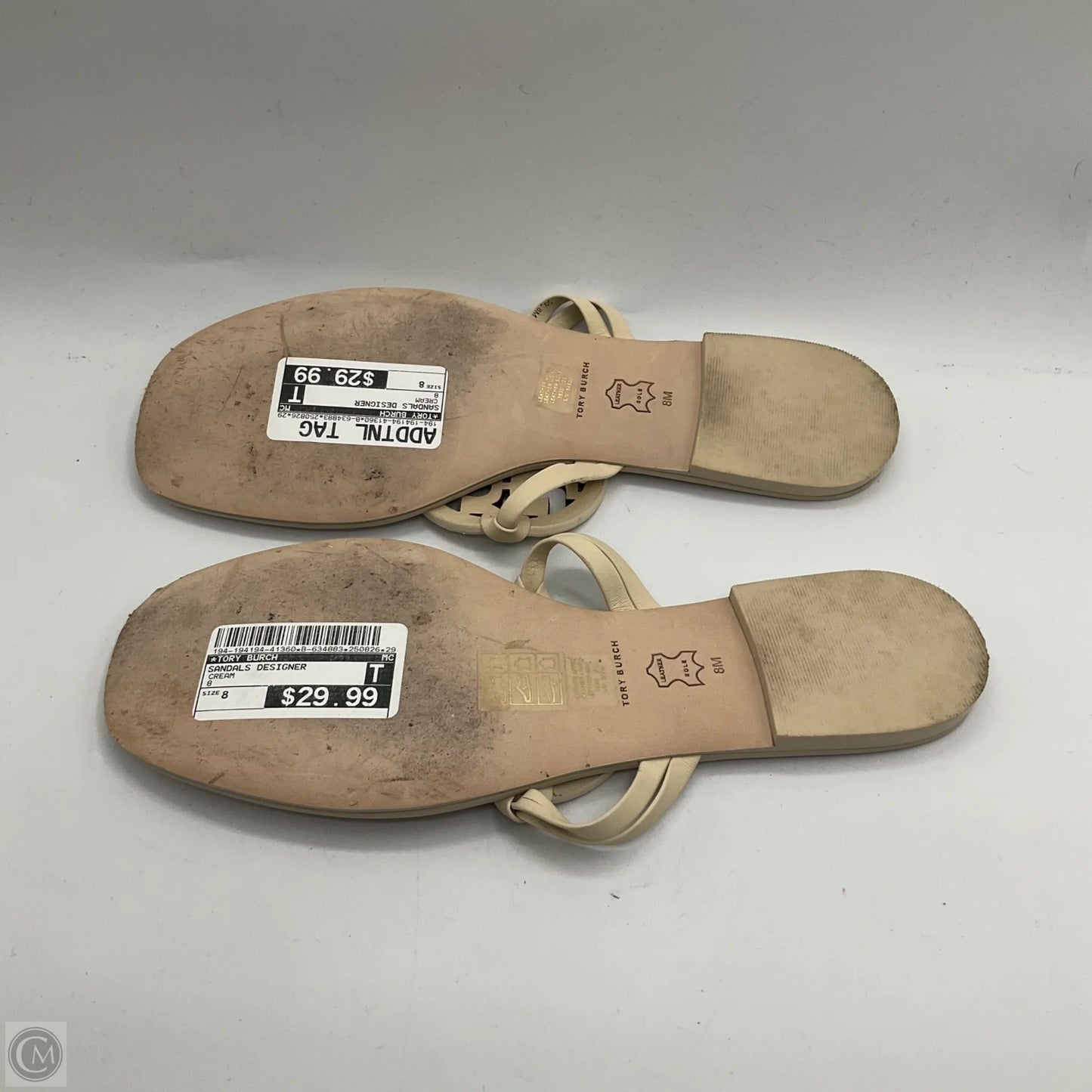 Sandals Designer By Tory Burch In Cream, Size: 8