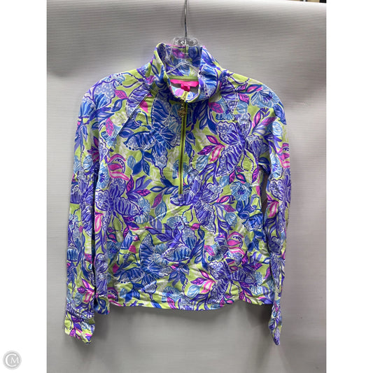 Top Long Sleeve Designer By Lilly Pulitzer In Green & Purple, Size: Xs