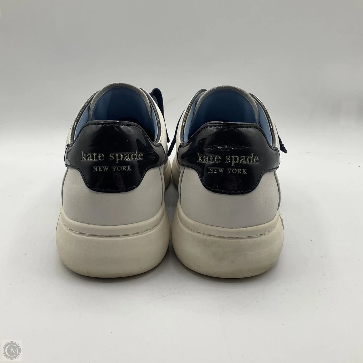 Shoes Designer By Kate Spade In Blue & White, Size: 7.5