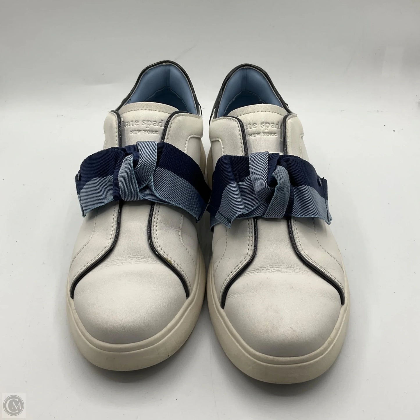 Shoes Designer By Kate Spade In Blue & White, Size: 7.5