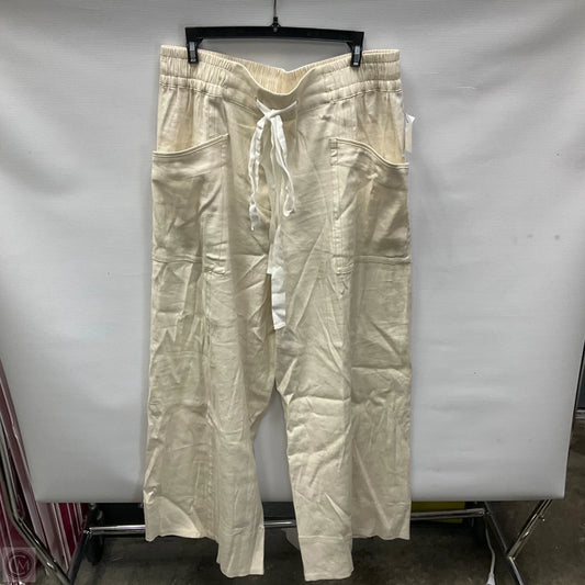 Pants Wide Leg By Maeve In Cream, Size: L