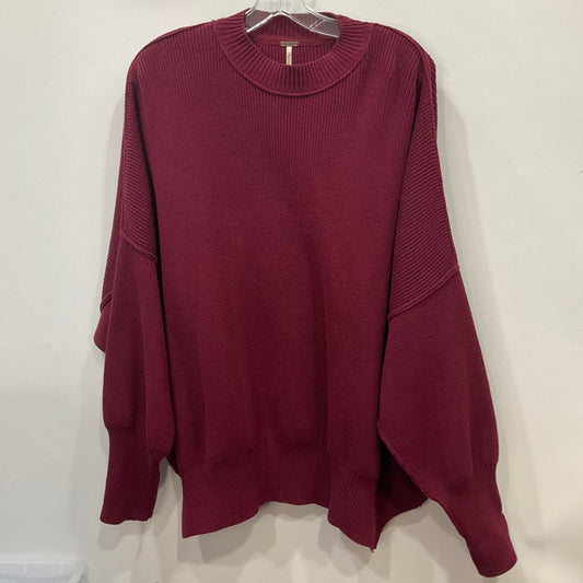 Sweater By Free People In Maroon, Size: Xs