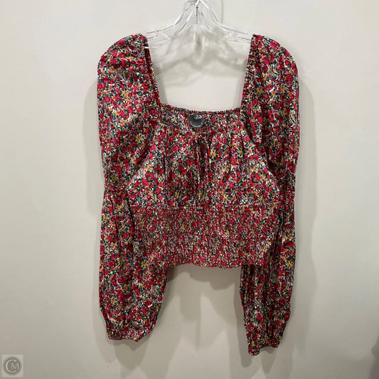 Top Long Sleeve By Arula In Floral Print, Size: 1x