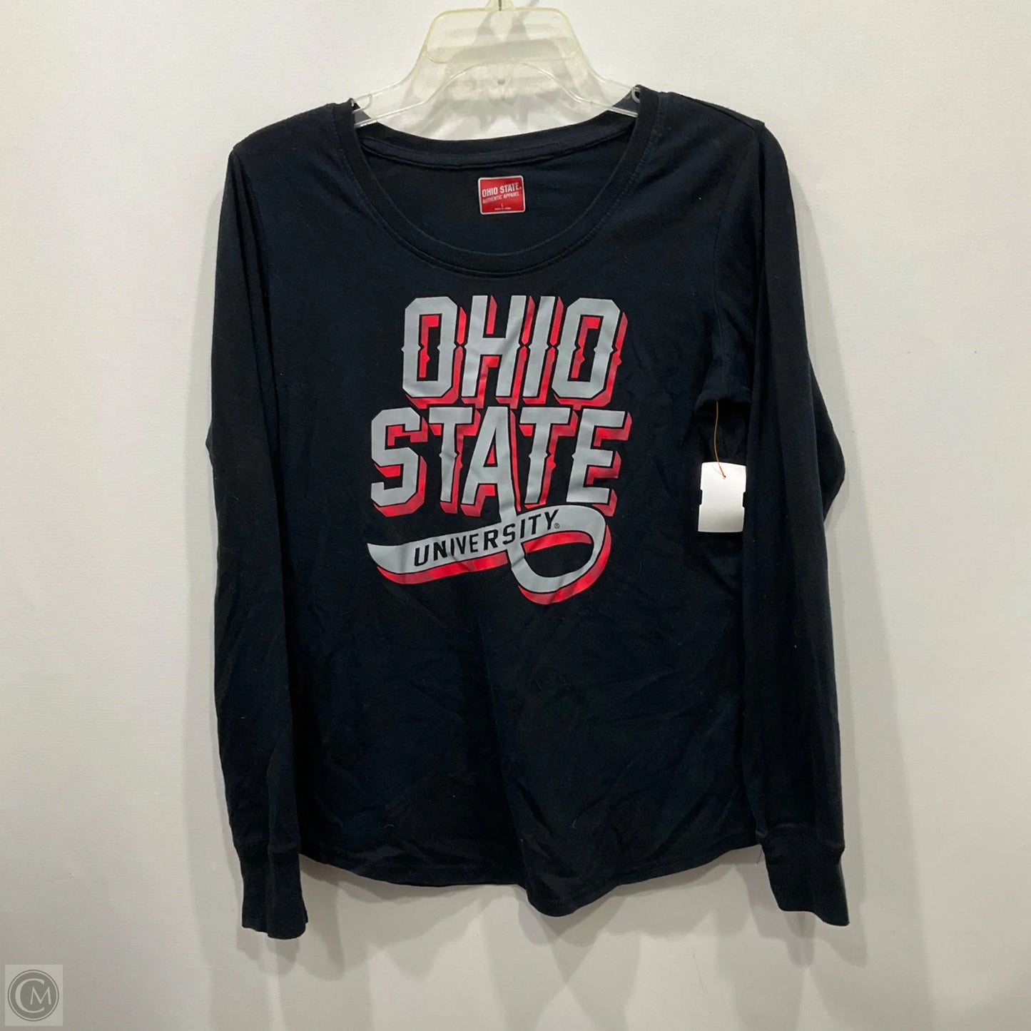 Top Long Sleeve By Cmf In Black, Size: L
