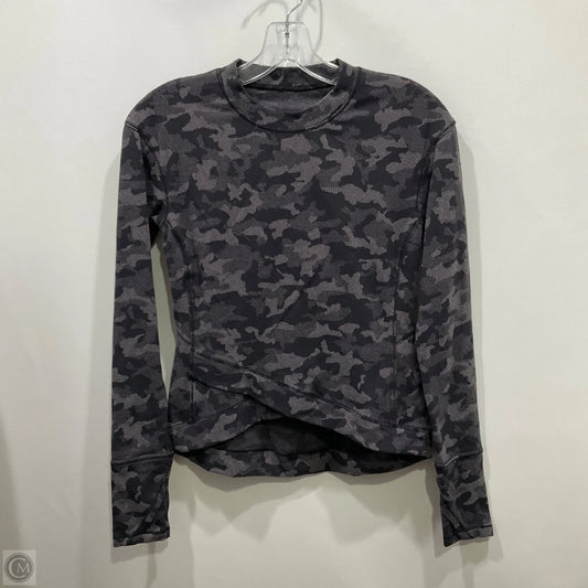 Athletic Top Long Sleeve Crewneck By Lululemon In Camouflage Print, Size: 6